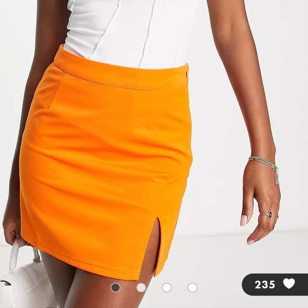 EXTRO & Vert a-line mini skirt in tangerine